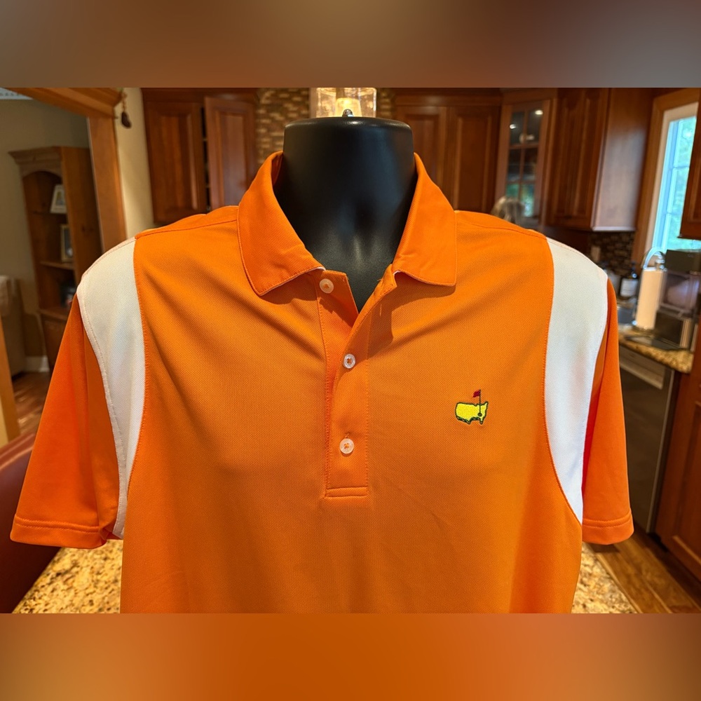 “The Masters” Tournament golf polo. Sharp orange with iconic Augusta logo. - Picture 2 of 5